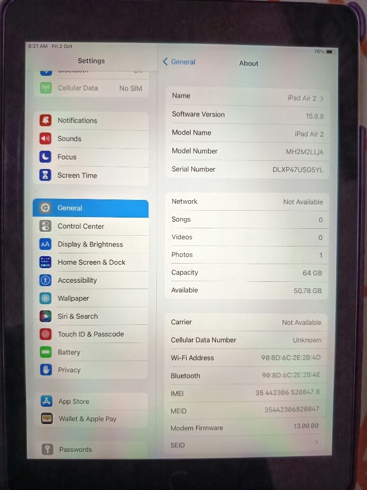 iPad Air 2 64GB Silver - 8