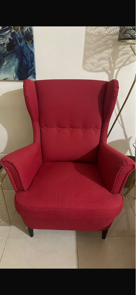 Two Red Armchairs Good condition - 3