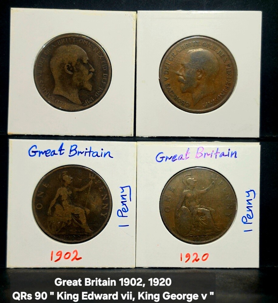 Great Britain Vintage Genuin Coins - 4