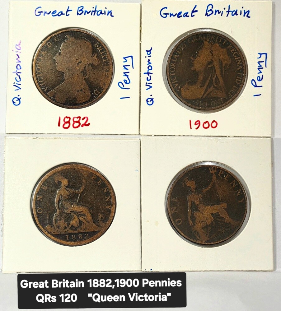 Great Britain Vintage Genuin Coins - 1