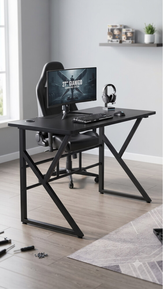 K-Shaped Frame Gaming Computer Desk - 1