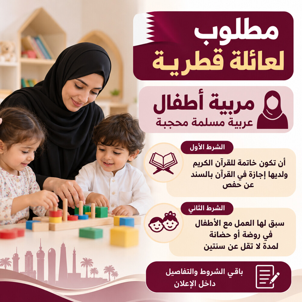 مطلوب مربيه خاتمه القرآن ، عن حفص - 1