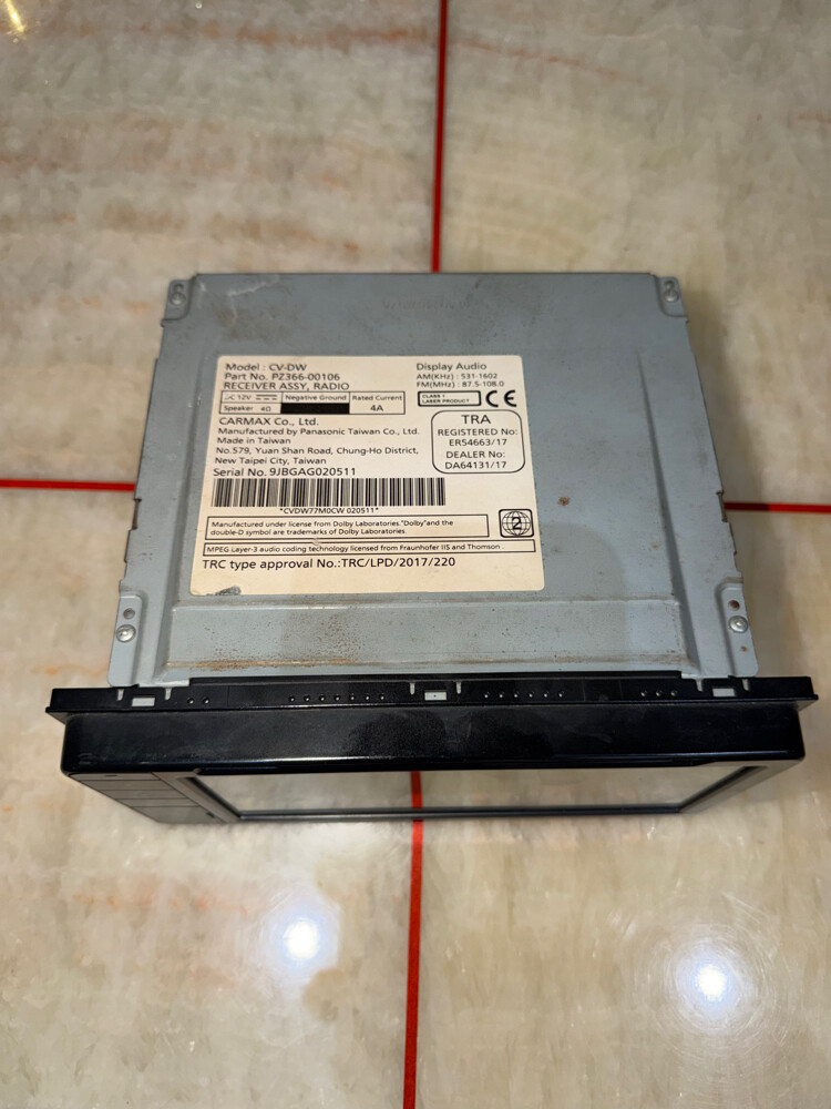 Original Toyota screen - 2