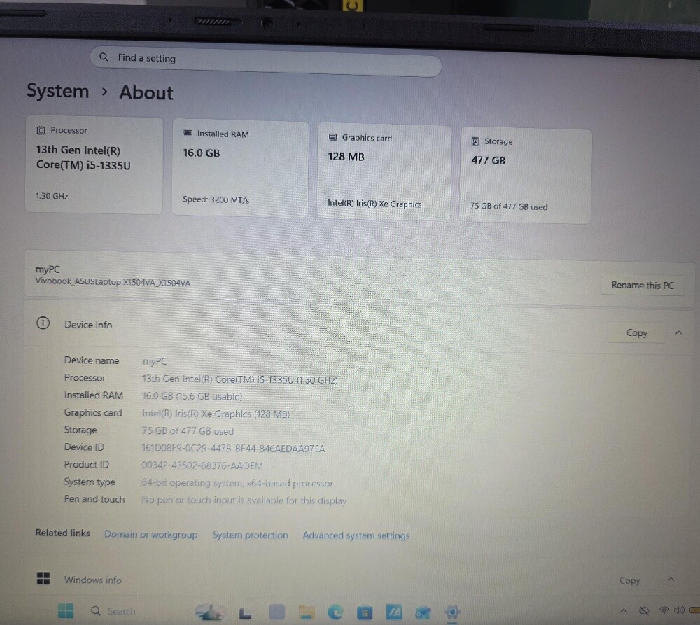 ASUS – i5 13th Gen | 16GB| 512GB|15 - 10
