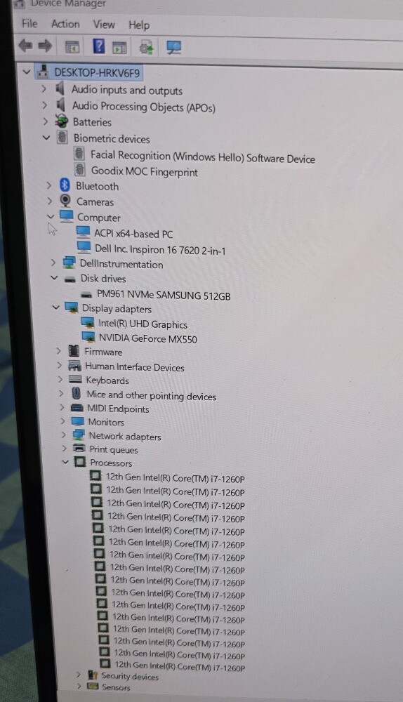 DeLL 2in1 i7-1260p 16GB 512GB 2GB N - 14
