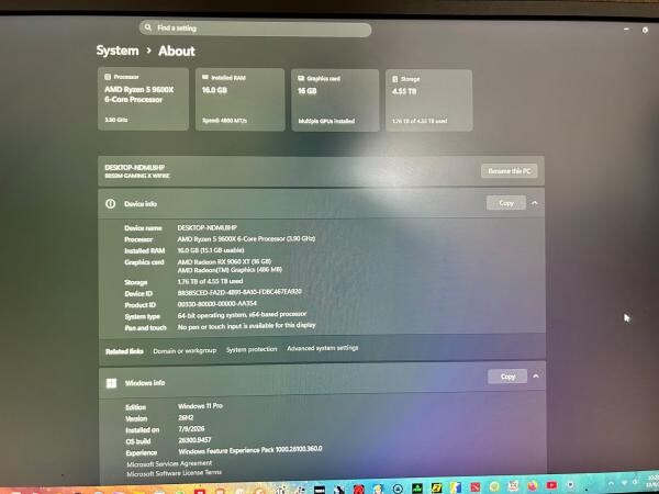 Gaming PC: RX 9060XT 16GB - 13