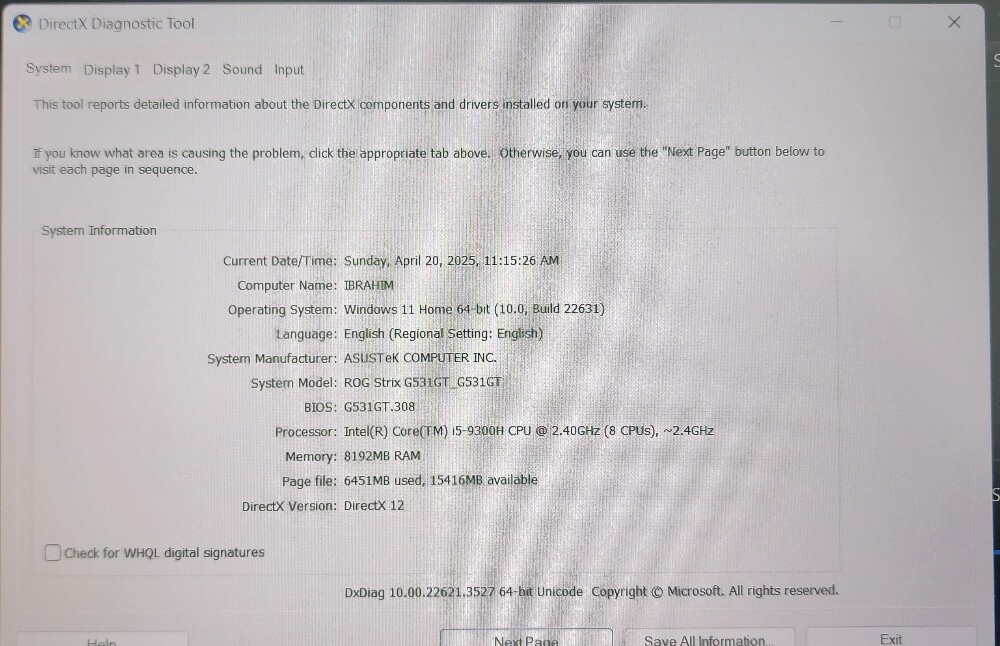 لابتوب اسوس قيمنق - 8