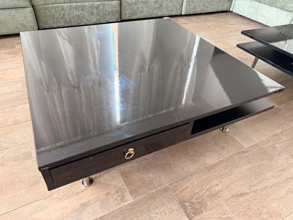 IKEA Black High-Gloss Coffee Table  - 2