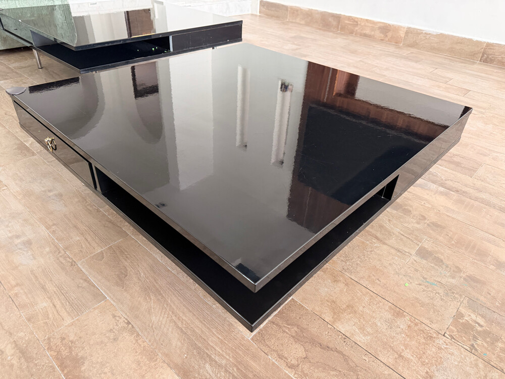 IKEA Black High-Gloss Coffee Table  - 1