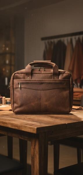 Premium Leather Laptop Bag - 1