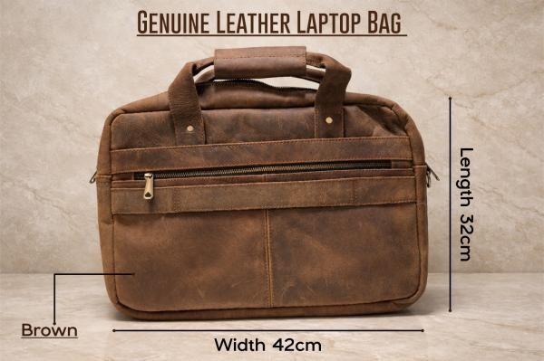 Premium Leather Laptop Bag - 2