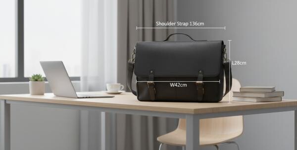 Premium Leather Laptop Bag - 4