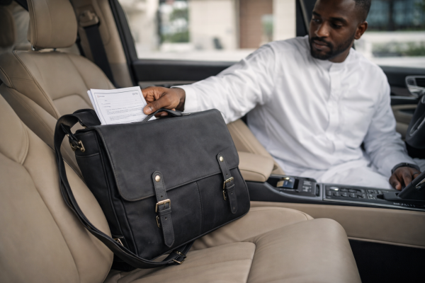 Premium Leather Laptop Bag - 7