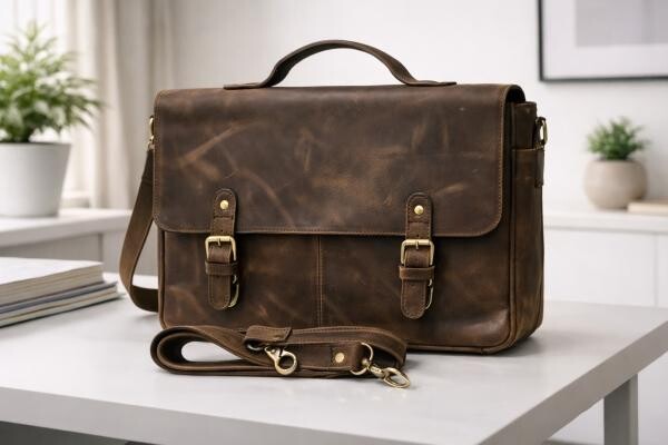 Premium Leather Laptop Bag - 5