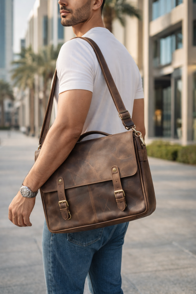 Premium Leather Laptop Bag - 6