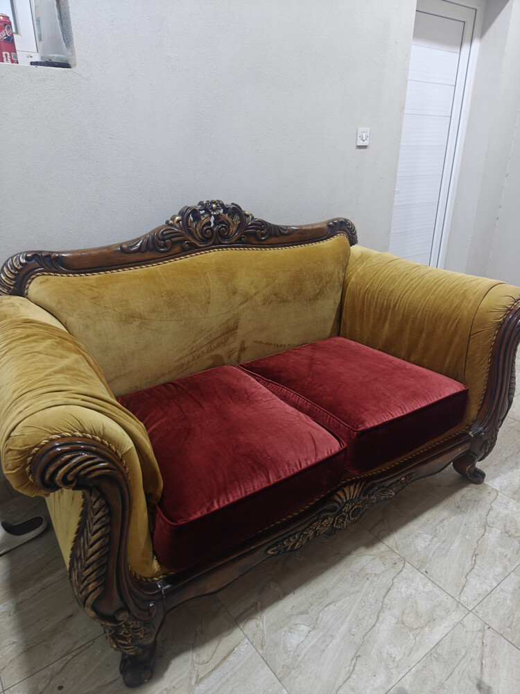 sofa set 3 pcs good  - 4