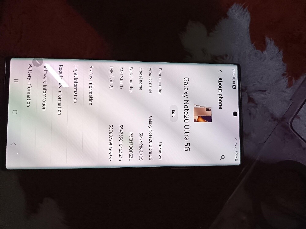 Galaxy not 20 ultra 5G All original - 5