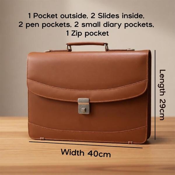Premium Leather Laptop Bag - 4