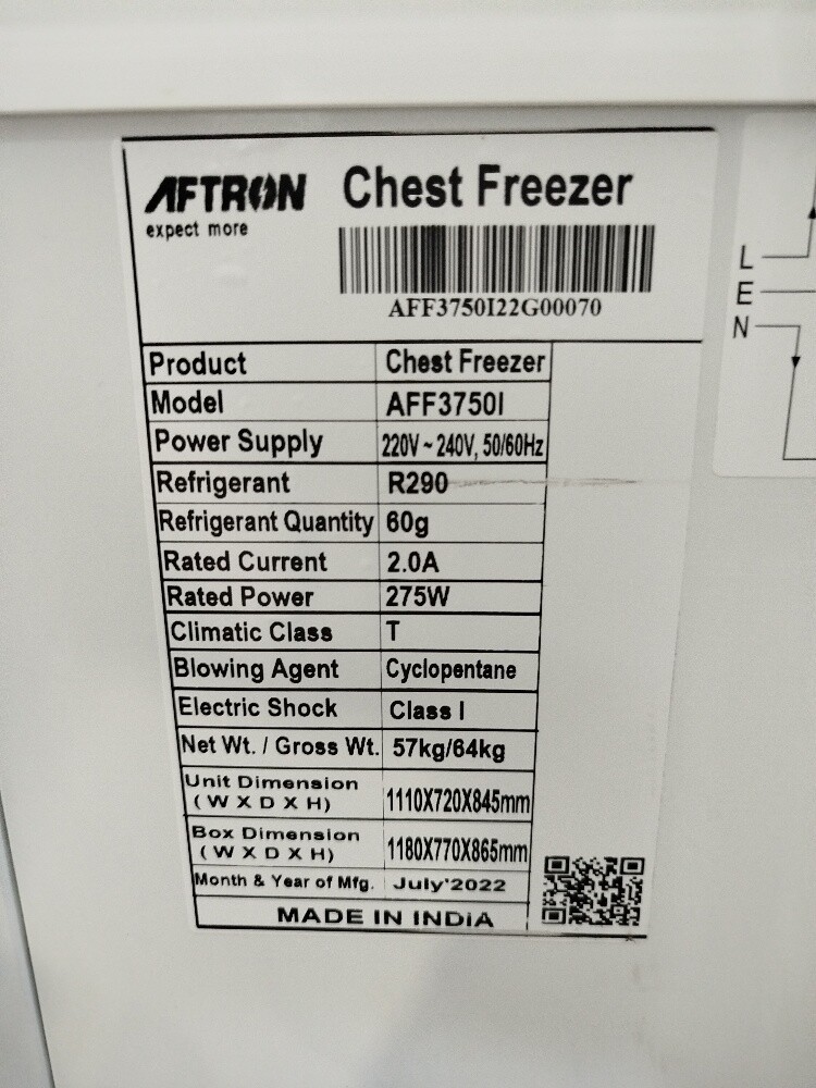 aftron medium  clean deep freezer - 4