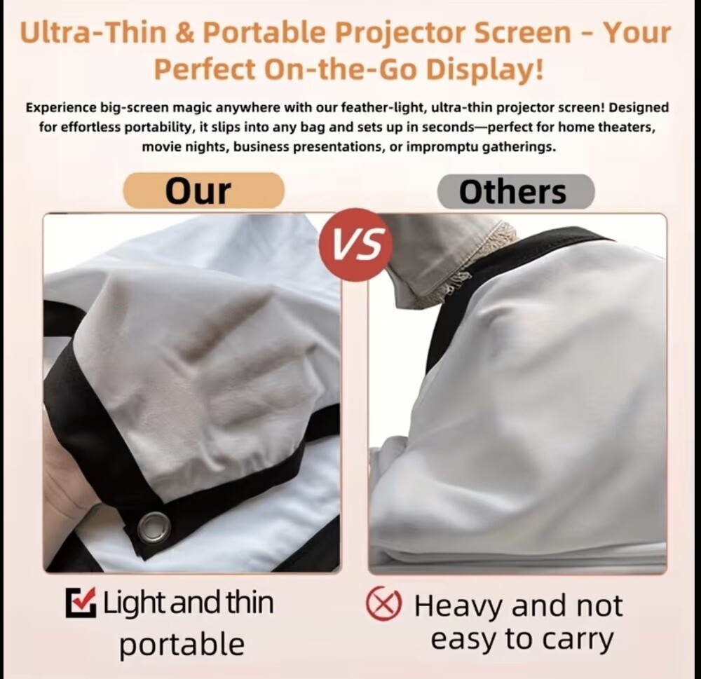 Projector Screen, 120" - 6