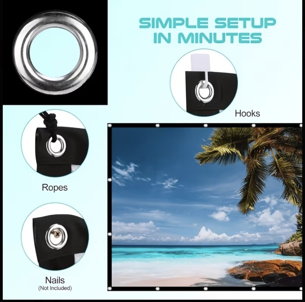 Projector Screen, 120" - 5