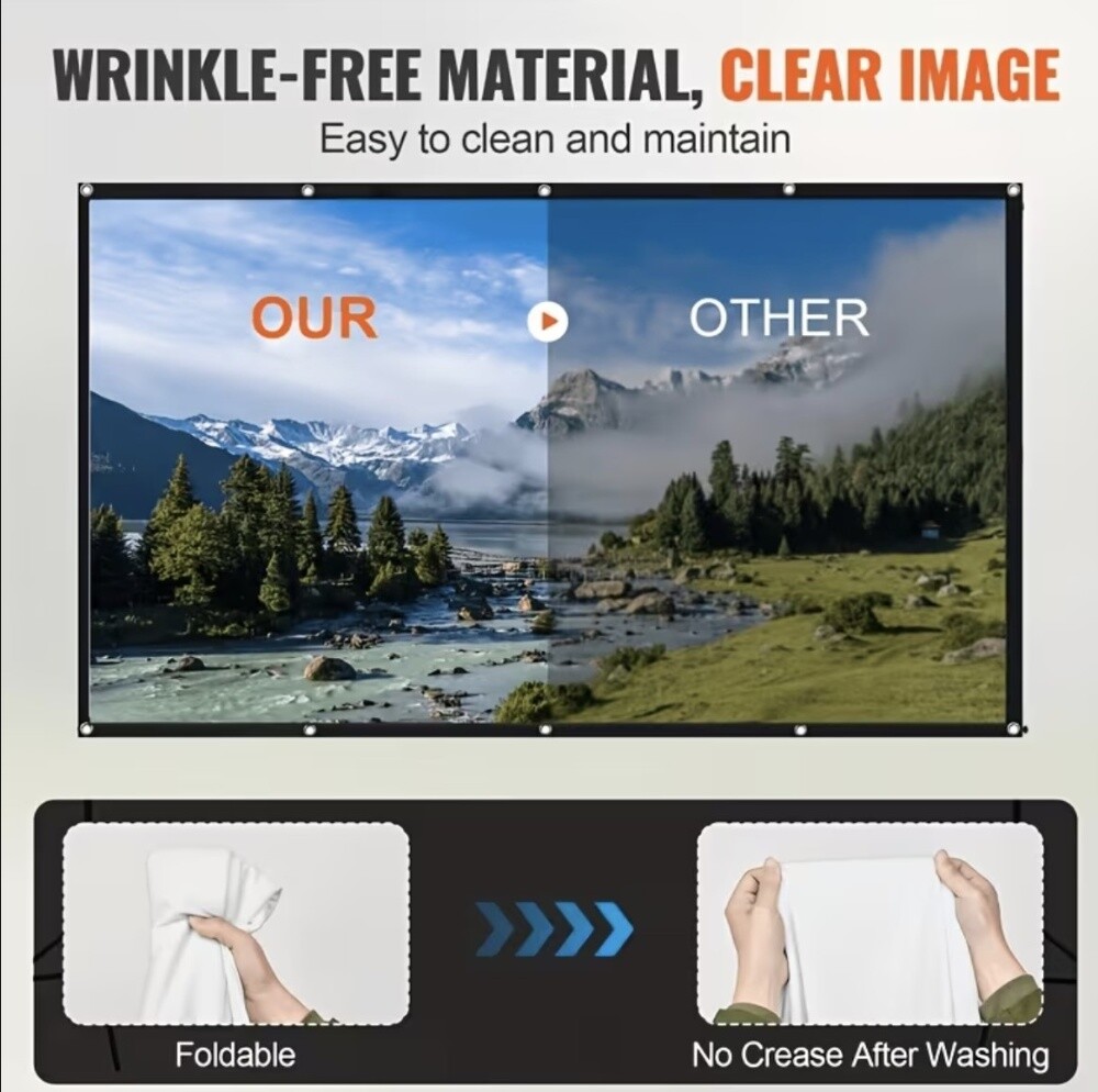 Projector Screen, 120" - 4