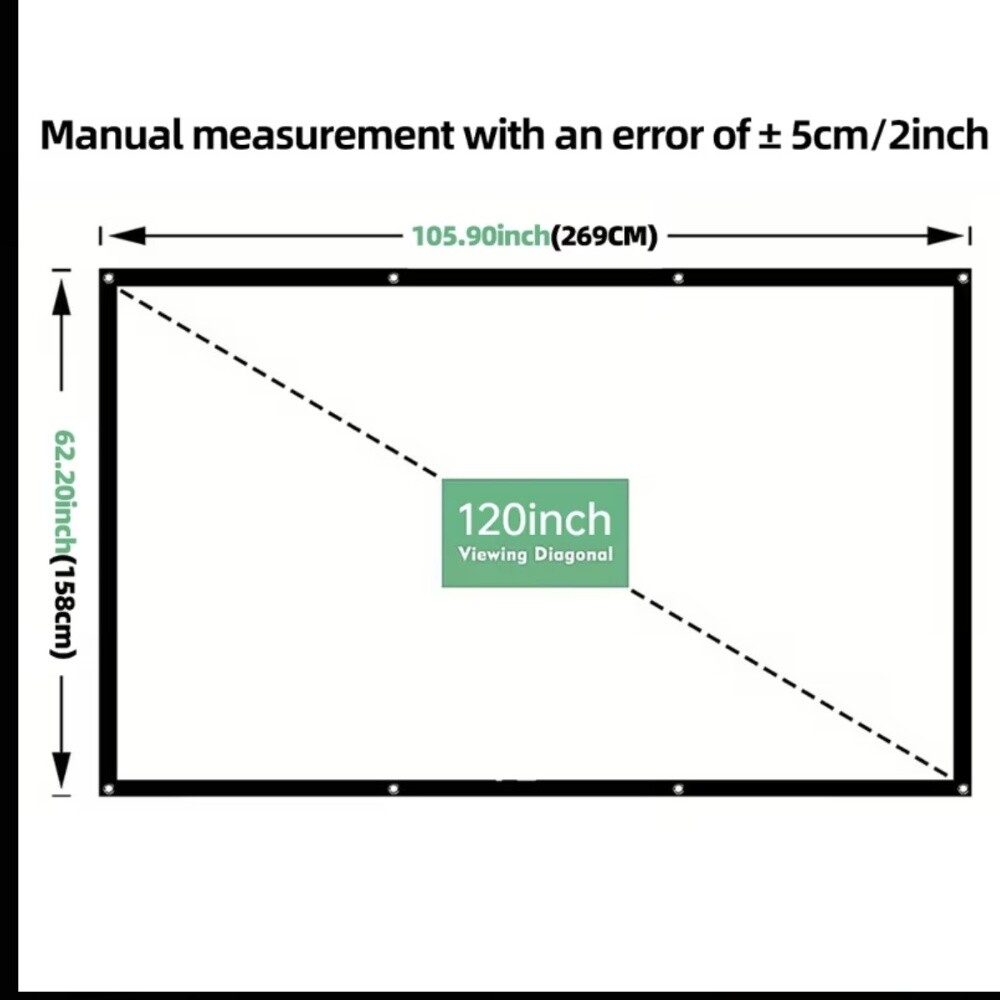 Projector Screen, 120" - 2