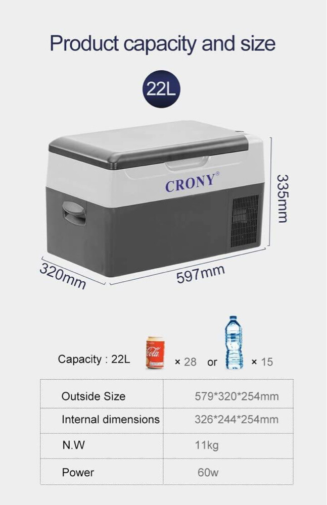 The CRONY 22-liter car refrigerator - 4