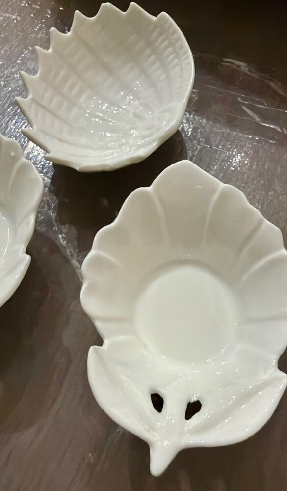 Small White Ceramic Dishes - 1