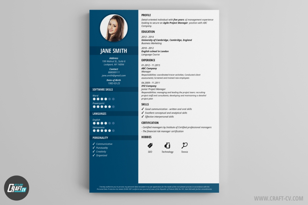 ATS tailored professional CV,Resume - 1