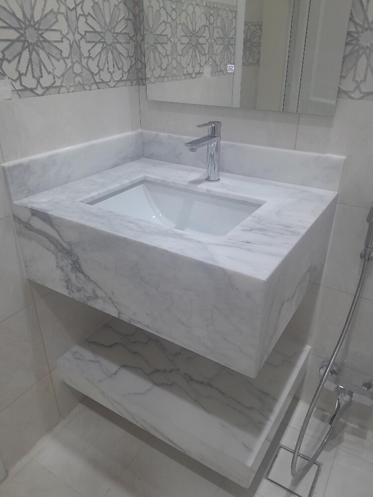 Marble Washbasin Installation - 7