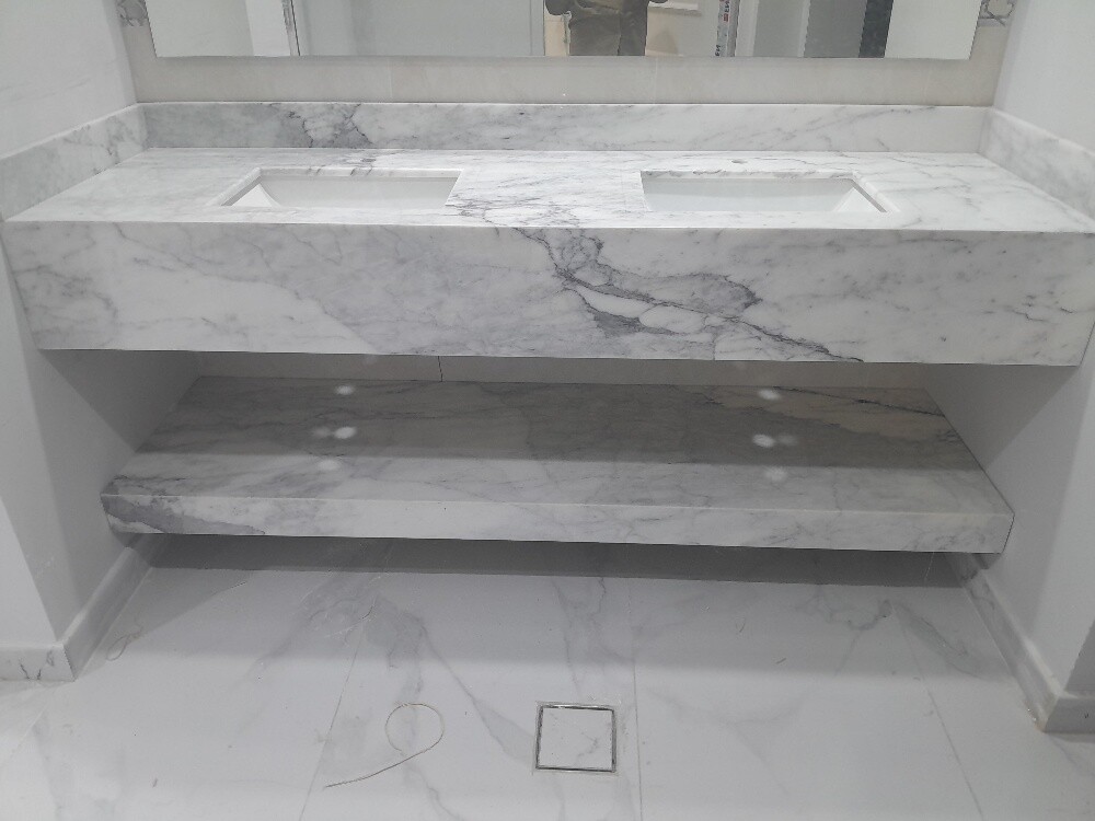 Marble Washbasin Installation - 5