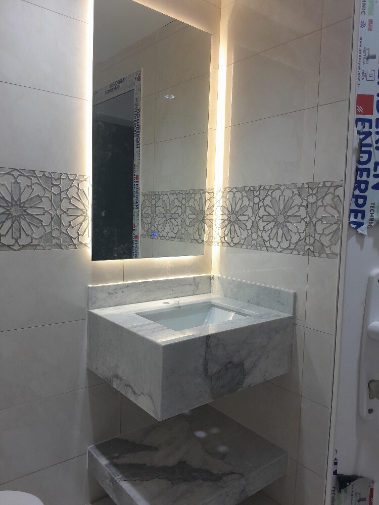 Marble Washbasin Installation - 4
