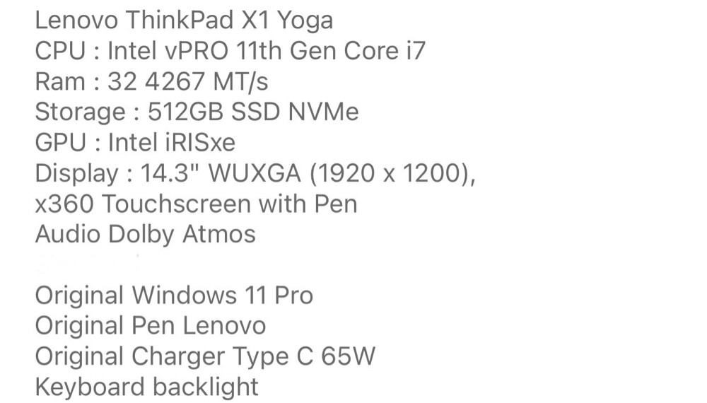 laptop Lenovo thinkpad x1 yoga - 8