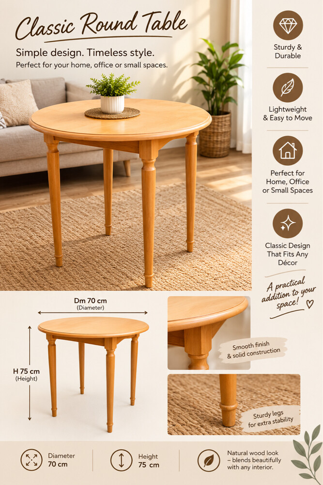 Round dining table - 1