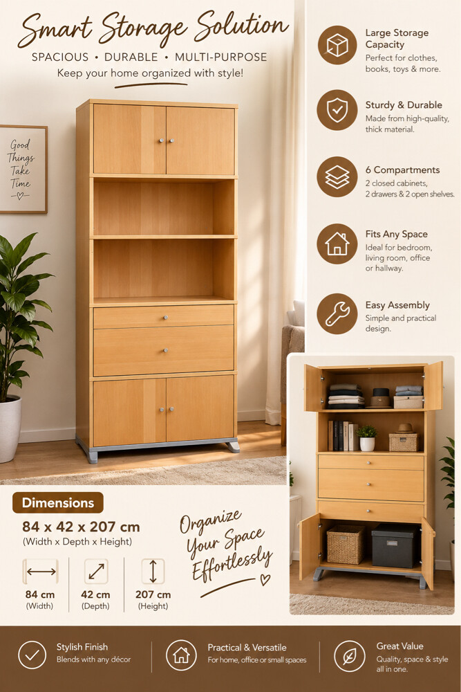 Light Wood color storage unit. - 1