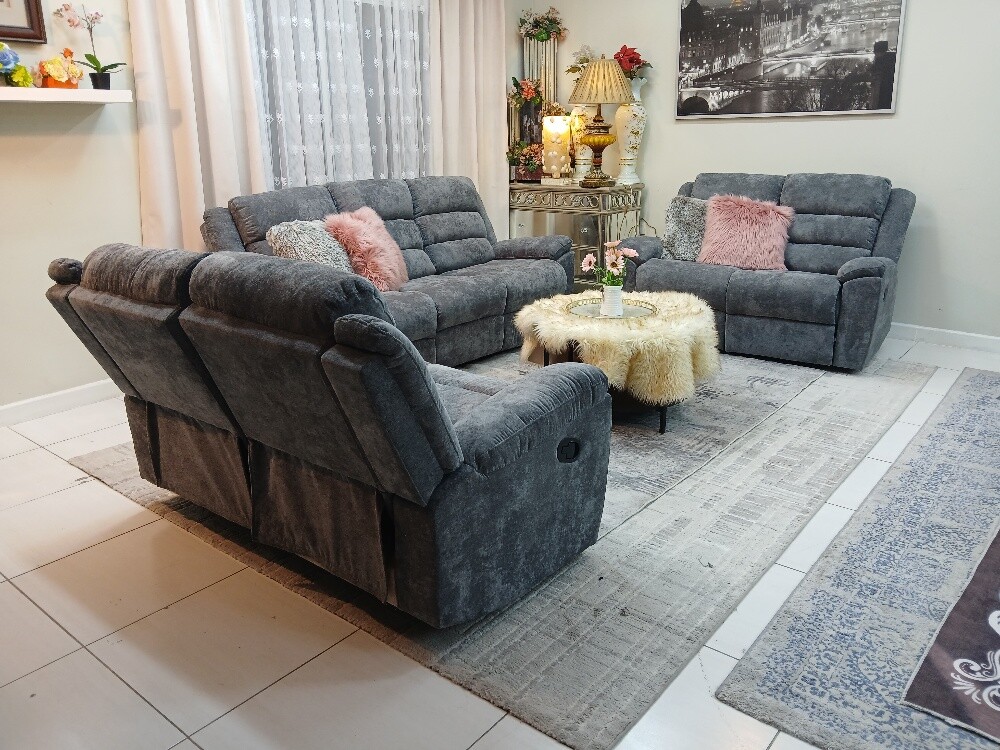 Luxury recliner sofa set - 3