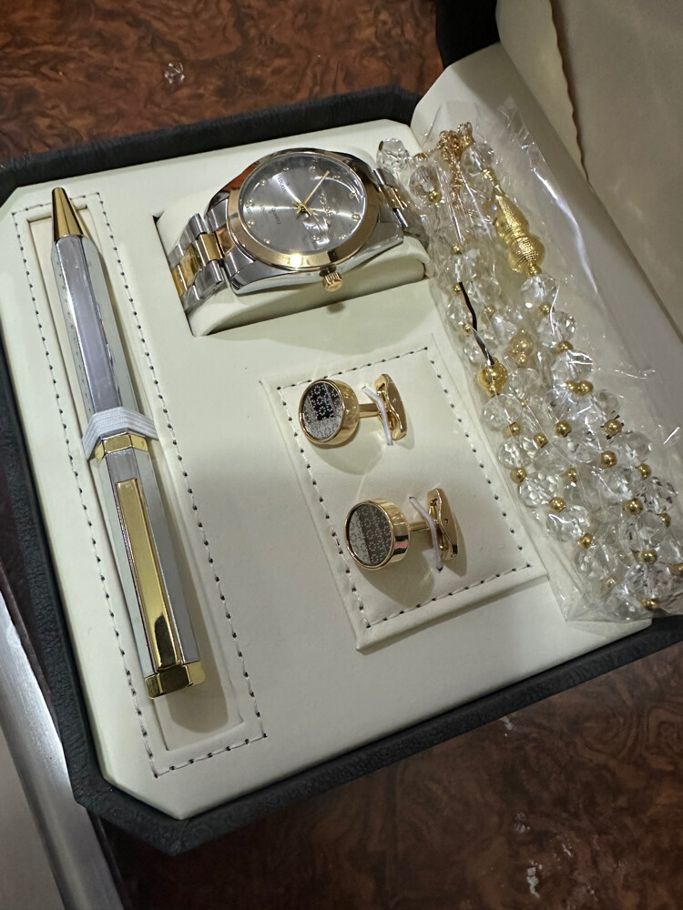 طقم ساعة قلم ازرار مسبح - 3