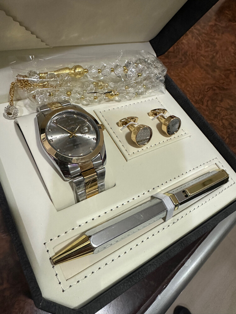 طقم ساعة قلم ازرار مسبح - 2
