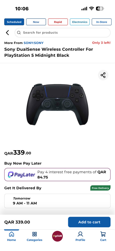 PS5 Controller Black From Carfoeur - 2