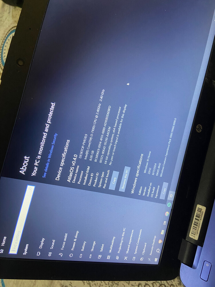 Hp CORE i3 7th Gen - 4