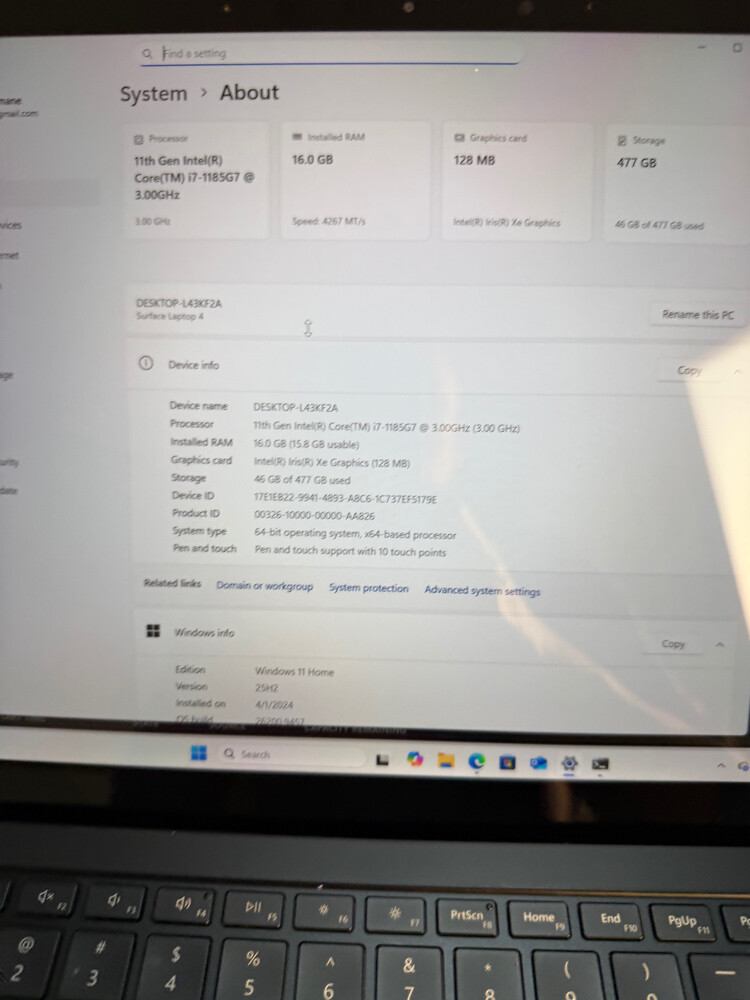 surface laptop 4 13 i7 11th 16gb 51 - 2