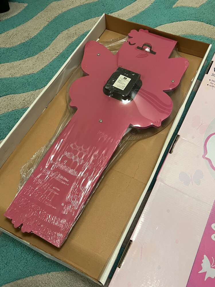 butterfly pink clock - 6