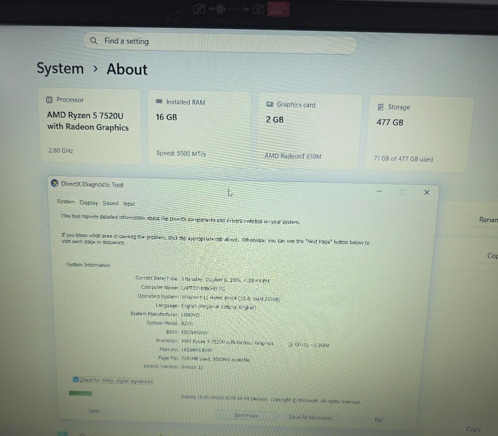 Lenovo Ryzen 5 7000 16GB 512GB 15.7 - 14
