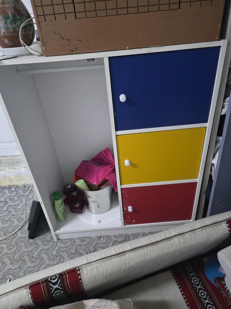 A bookcase and a cabinet—both for j - 10