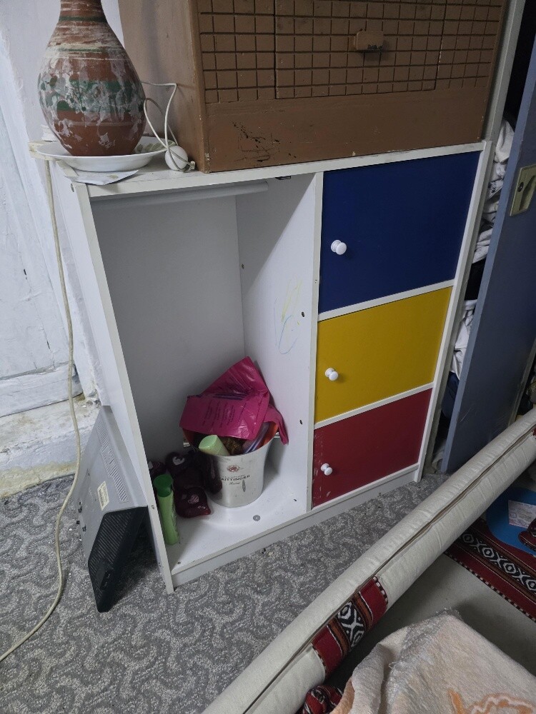 A bookcase and a cabinet—both for j - 5