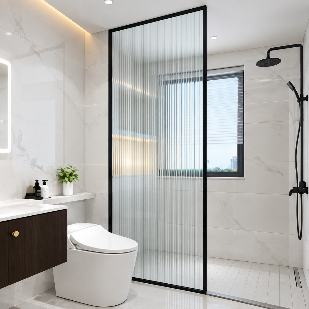 Glass partition for bathroom shower - 5