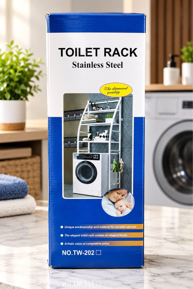 TOILET RACK STAINLESS STEEL 3-tier - 1