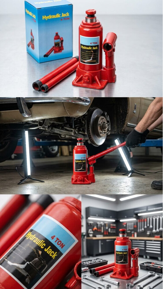 Heavy Duty 4 Ton Hydraulic Bottle J - 3