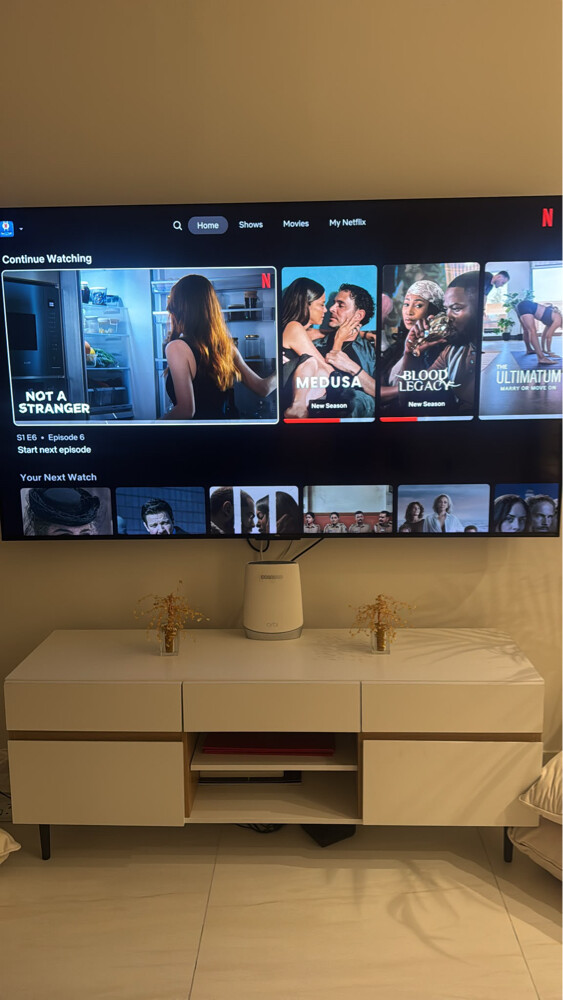TV and Stand 75 inch Smart TV - 1
